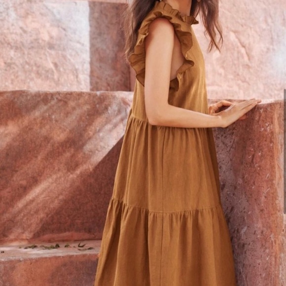 Rust Smock Dress. - Picture 5 of 5